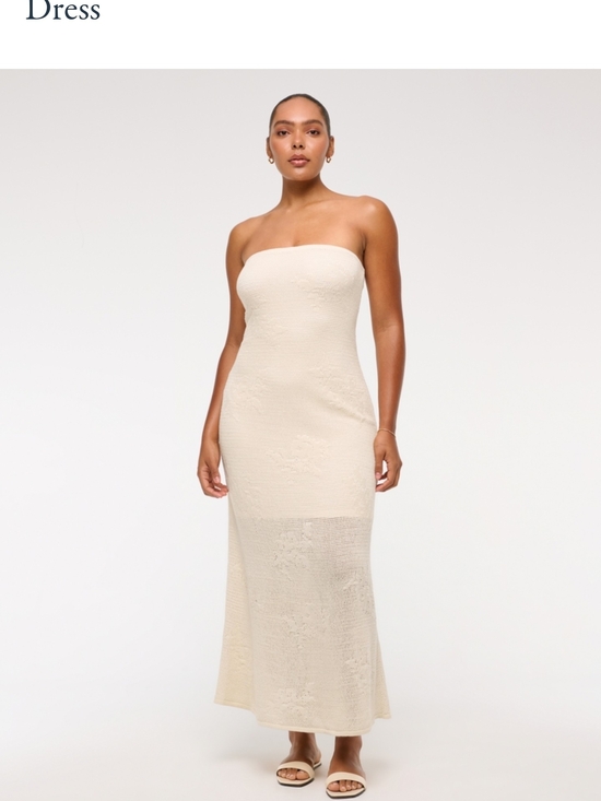 Abercrombie & Fitch Dresses & Skirts - Abercrombie & Fitch Cream Strapless Knit Dress